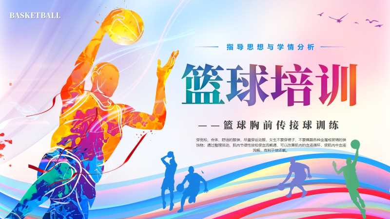 卡通风篮球培训教育课件PPT模版20251117