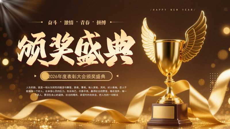 2026年度表彰大会颁奖盛典PPT模板20251203