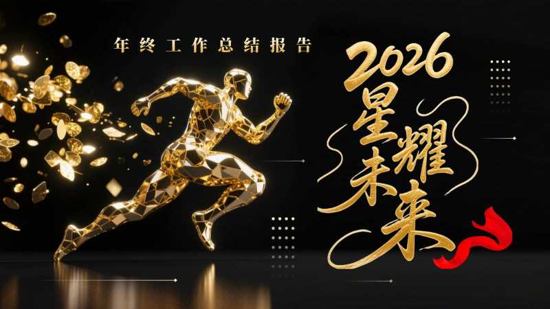 2026星耀未来年终总结PPT模板20251215